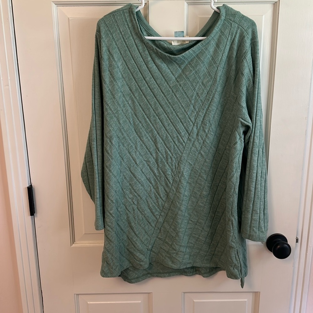 Seafoam green sweater / Anthropologie / 2x